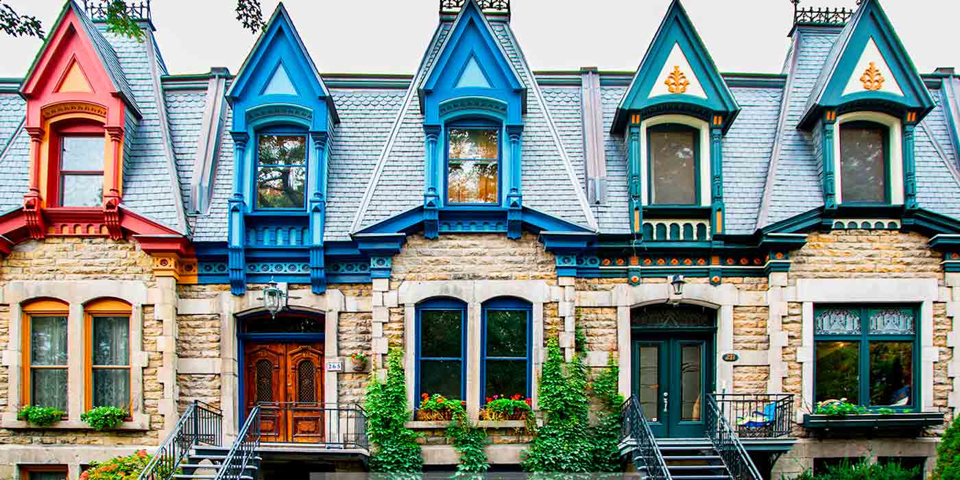 Façades d'immeubles résidentiels montréalais